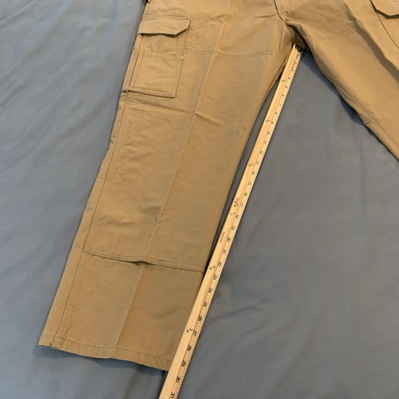 Wrangler Workwear Ranger Pants Mens 42x30 Khaki Relaxed Fit Cargo Utility Work - Picture 5 of 10
